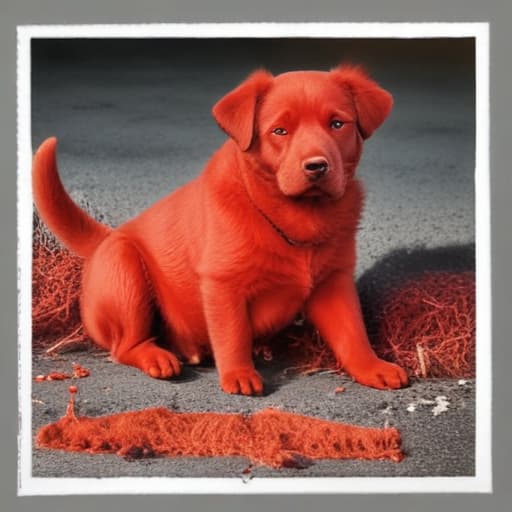 One dog red