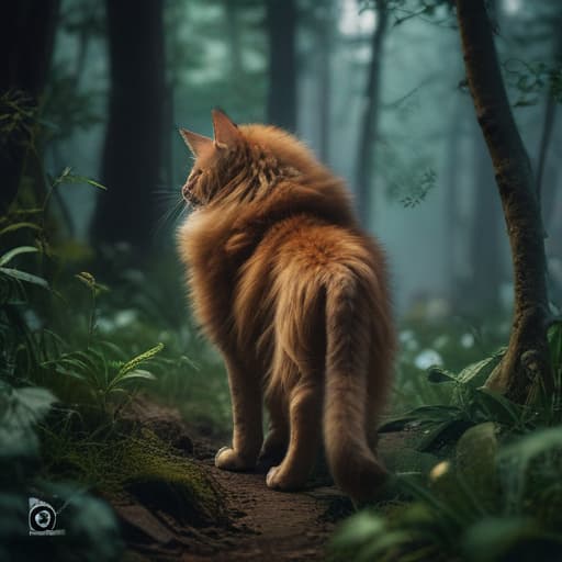 imagine a cat hyperrealistic, full body, detailed clothing, highly detailed, cinematic lighting, stunningly beautiful, intricate, sharp focus, f/1. 8, 85mm, (centered image composition), (professionally color graded), ((bright soft diffused light)), volumetric fog, trending on instagram, trending on tumblr, HDR 4K, 8K