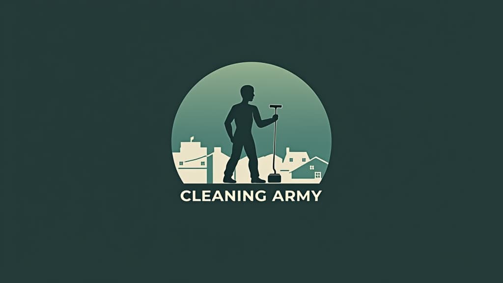  design a logo, in a minimalism style. painting service, with the text 'cleaning army '.