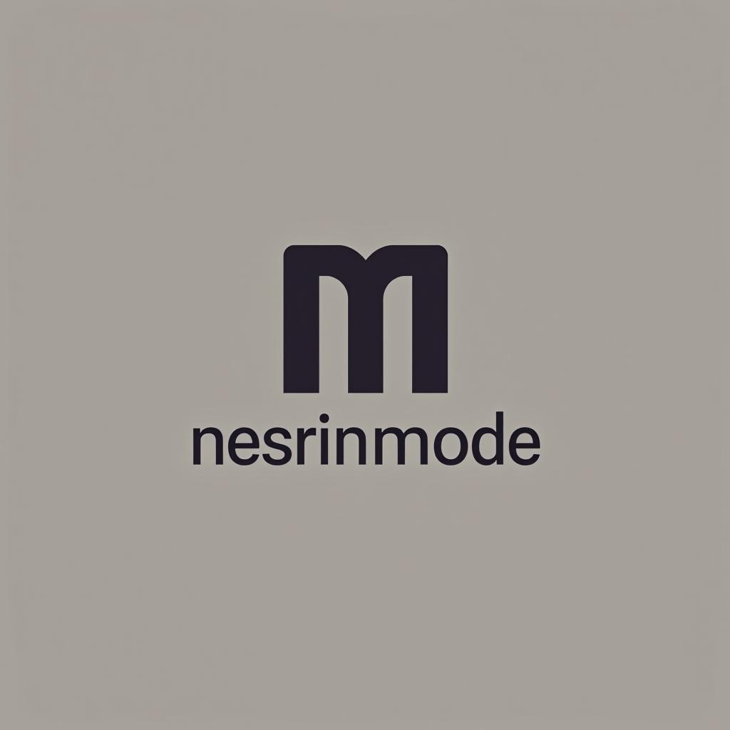  design a logo, in a minimalism style. n m logo , with the text 'nesrin mode '.