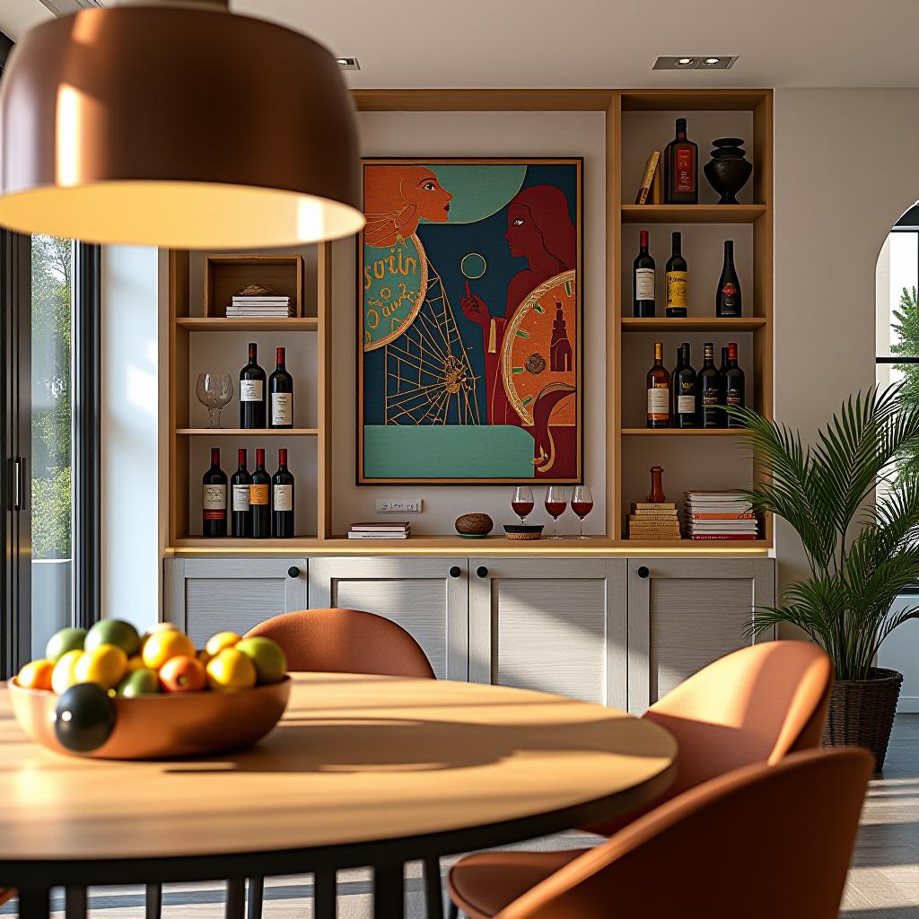  wine brings together culture and art in a contemporary style with bright tones.