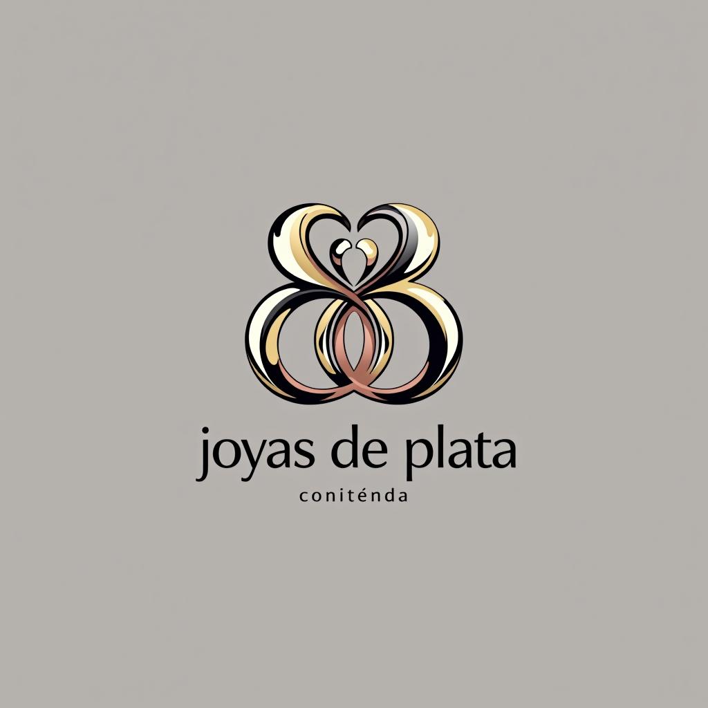  design a logo, un logo para una tienda de joyas de plata, con colores rosado, dorado y plateado, un logo que de confianza , with the text 'joyas de plata rt'.