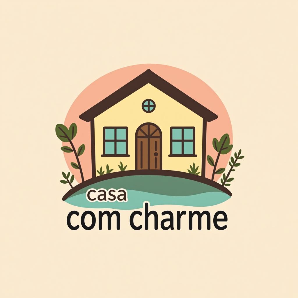  design a logo, crie um logo fofo para instagram de casa com charme , with the text 'casa com charme'.