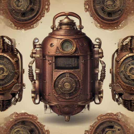 Radio ghost in Steampunk style