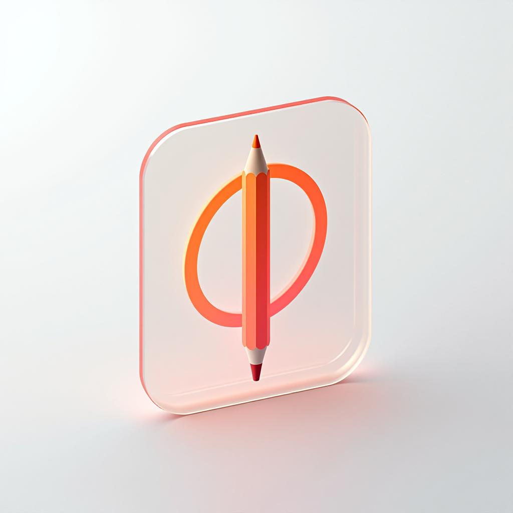  [the designer and pencil inside] 3d icon, peach gradient, white background, frosted glass, transparent sense of science and technology, ultra minimalist appearance, bright color, studio lighting, peach and white background, industrial design, a wealth of details, ultra high definition, dribble, pinterest, ray tracing, isometric view, blender, c4d, oc renderer seed 3062166470 v 6.0 style raw, вид в профиль