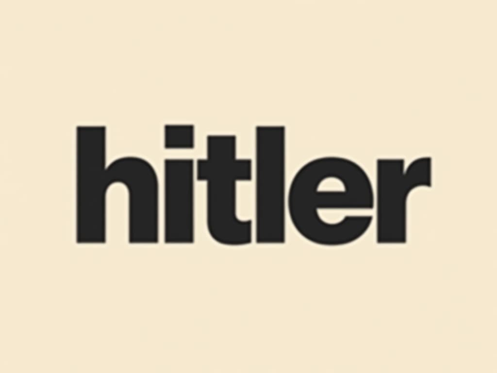  design a logo, in a minimalism style. logo de nombre “hitler” , with the text 'hitler'.