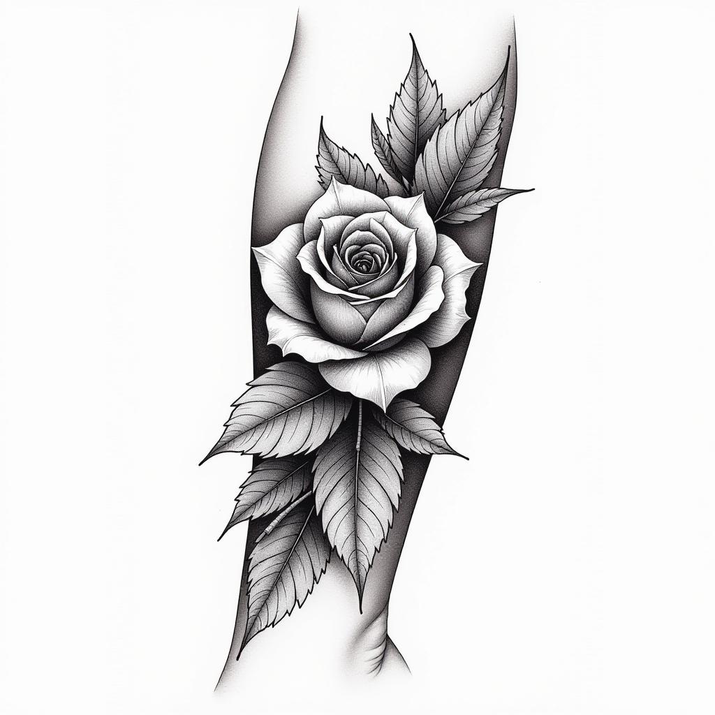  create a tattoo design, forearms , white background