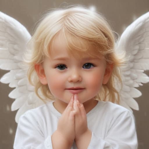 Draw a cute angel in heaven