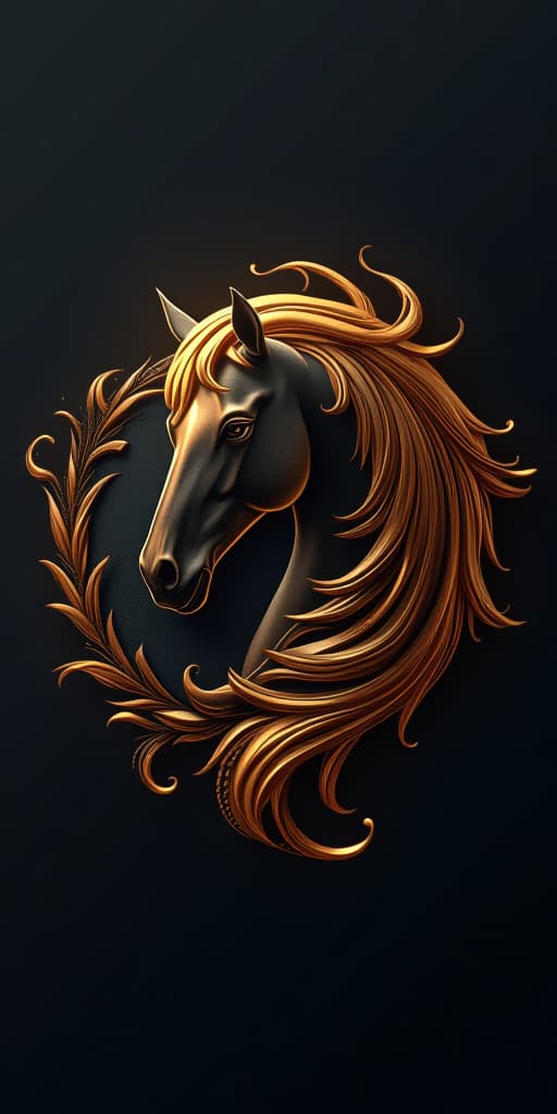  horse logo template, high quality, high details, hd, perfect composition, 4k epic detailed, highly detailed, sharp focus, high resolution