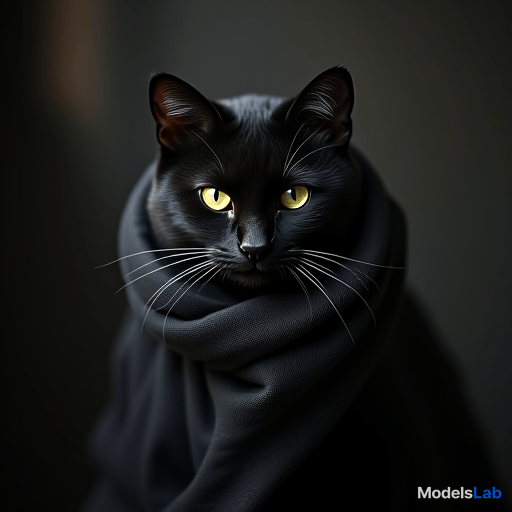  a black cat hyperrealistic, full body, detailed clothing, highly detailed, cinematic lighting, stunningly beautiful, intricate, sharp focus, f/1. 8, 85mm, (centered image composition), (professionally color graded), ((bright soft diffused light)), volumetric fog, trending on instagram, trending on tumblr, HDR 4K, 8K