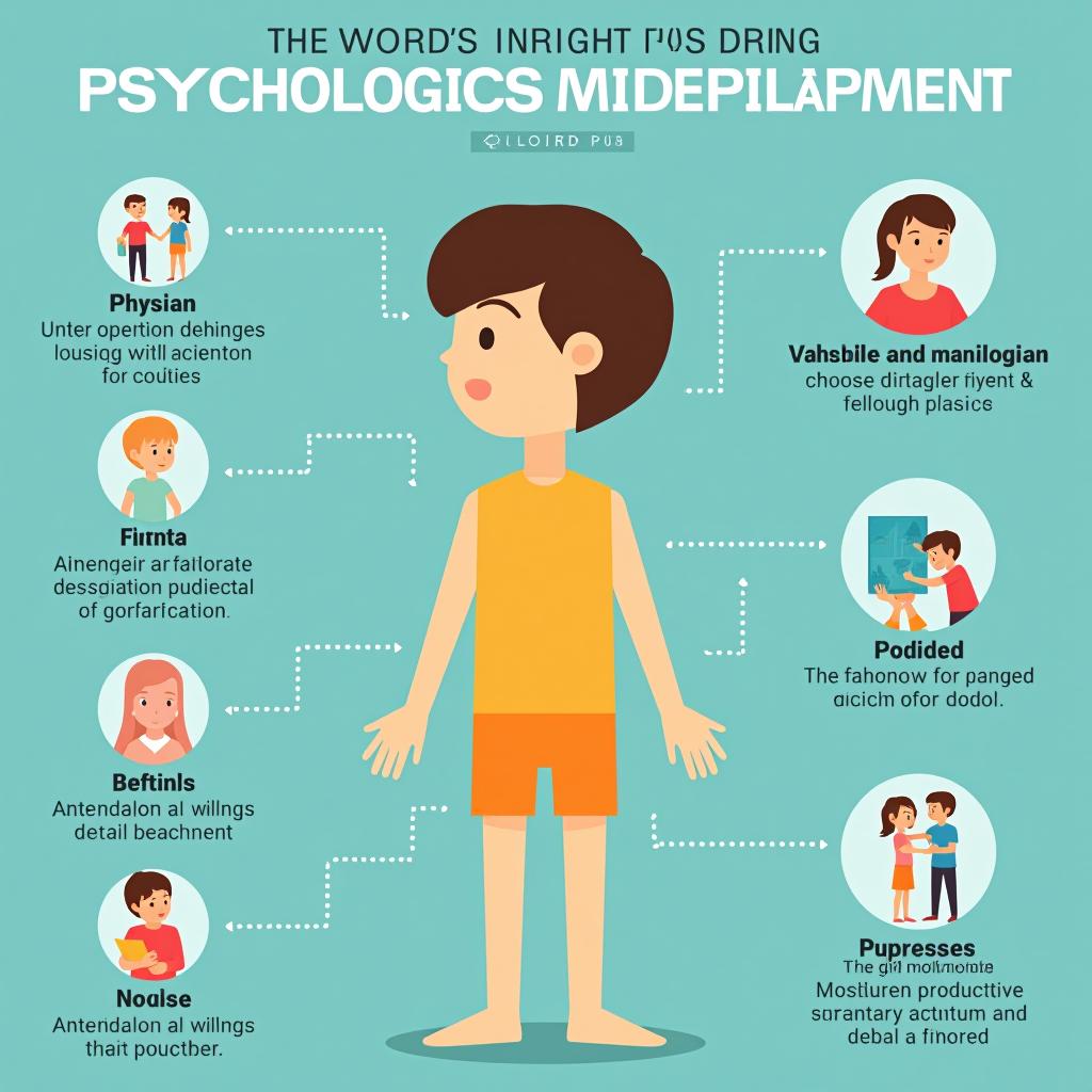  infographic on the physical and psychological development of children.