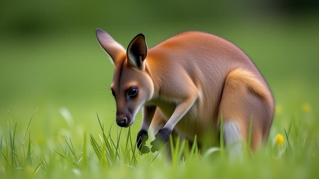  the red necked wallaby eats grass bennett s wallaby macropus rufogriseus