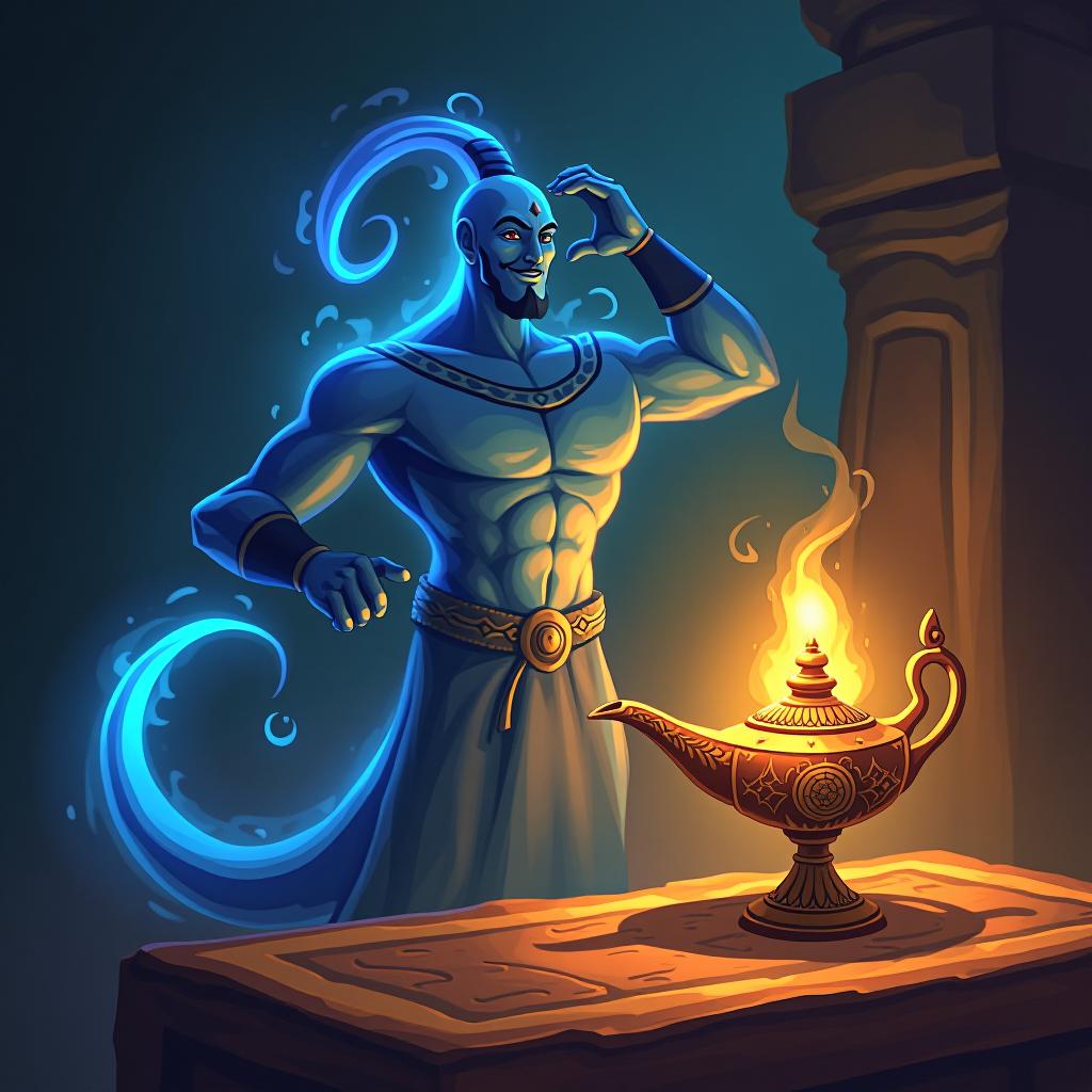  the genie of the lamp