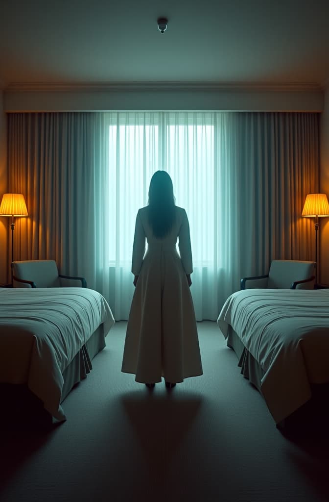  room hotel hyperrealistic, full body, detailed clothing, highly detailed, cinematic lighting, stunningly beautiful, intricate, sharp focus, f/1. 8, 85mm, (centered image composition), (professionally color graded), ((bright soft diffused light)), volumetric fog, trending on instagram, trending on tumblr, HDR 4K, 8K