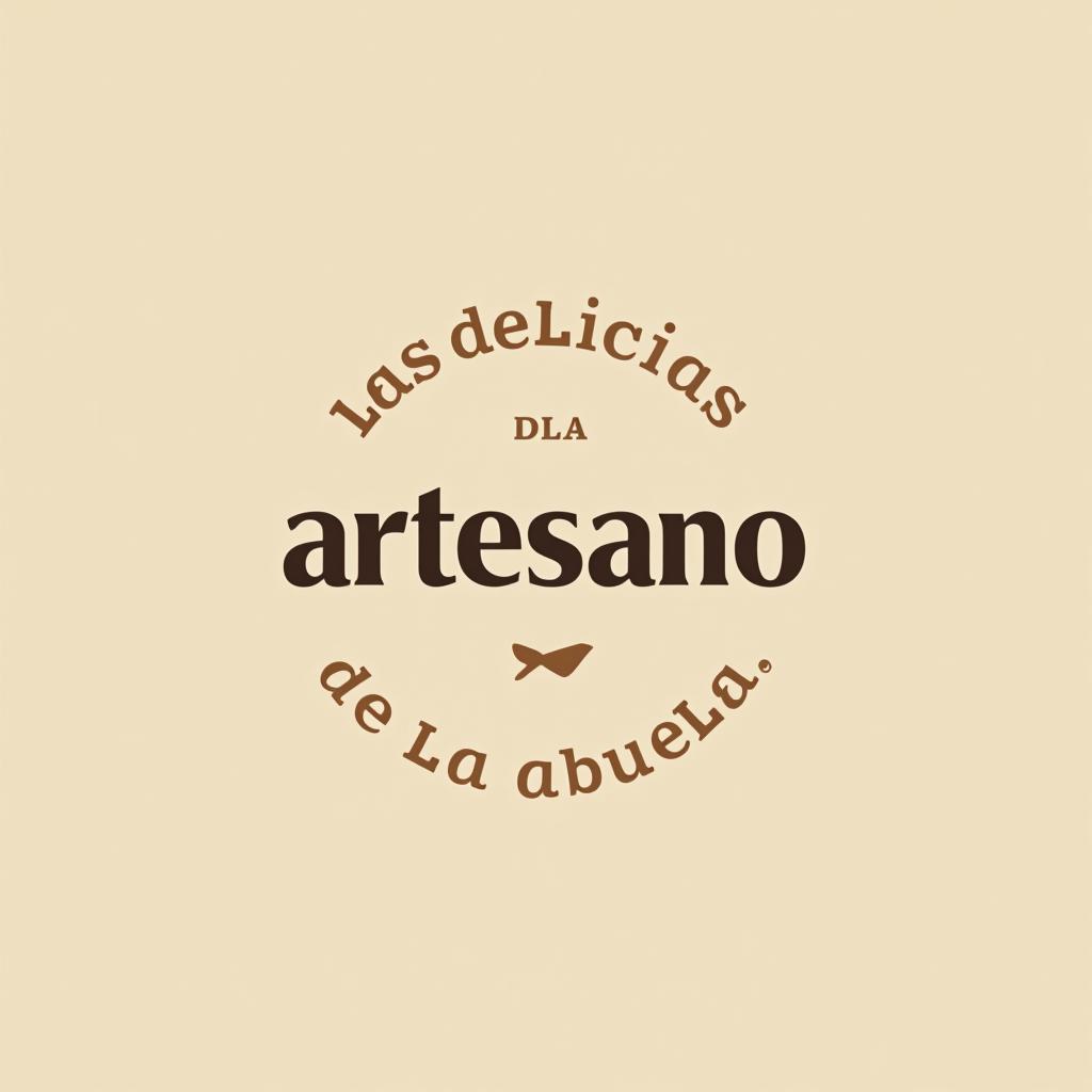  design a logo, in a minimalism style. nombré de la marca “artesano” gastronomía, arte y tradición elegante y simple , with the text 'las delicias de la abuela'.