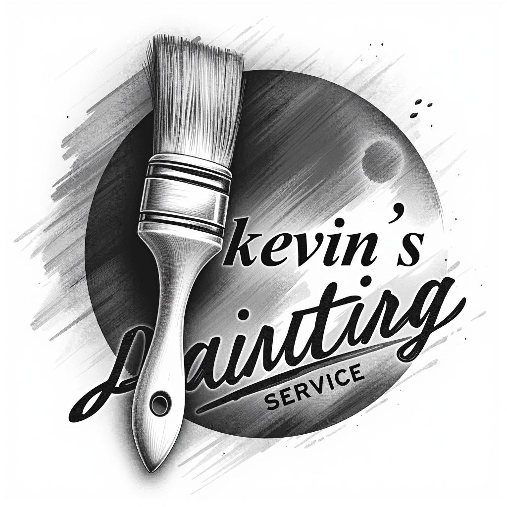  design a logo, in a pencil style. painting service, with the text 'kevin’s painting '.