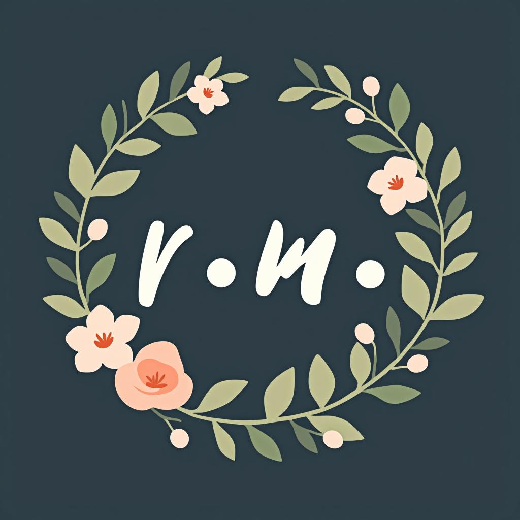  design a logo, moda feminina , with the text 'r. m'.