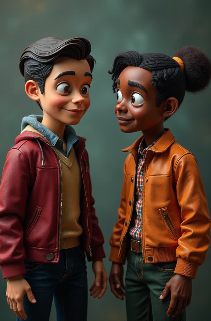  troy and abed (from community) as puppets hyperrealistic, full body, detailed clothing, highly detailed, cinematic lighting, stunningly beautiful, intricate, sharp focus, f/1. 8, 85mm, (centered image composition), (professionally color graded), ((bright soft diffused light)), volumetric fog, trending on instagram, trending on tumblr, HDR 4K, 8K