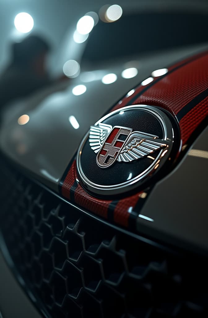  british car manufacturer logo hyperrealistic, full body, detailed clothing, highly detailed, cinematic lighting, stunningly beautiful, intricate, sharp focus, f/1. 8, 85mm, (centered image composition), (professionally color graded), ((bright soft diffused light)), volumetric fog, trending on instagram, trending on tumblr, HDR 4K, 8K