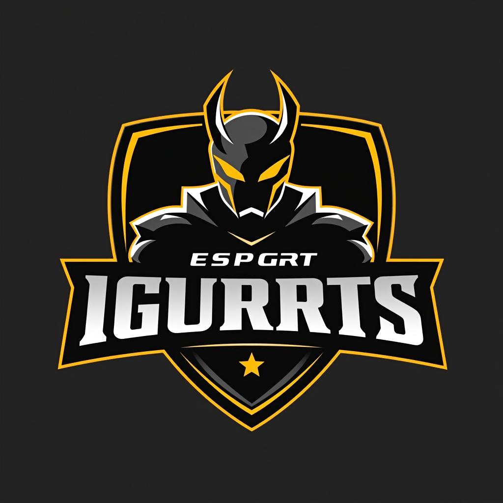  design a logo, logo esports, thème guerrier, couleur noir et jaune