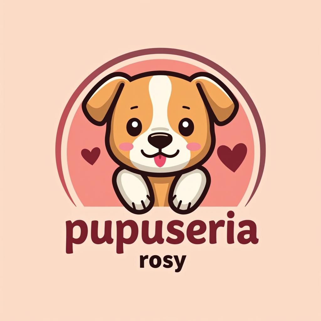  design a logo, nosecito un logo de venta de pupusas y que tenga como nombre pupuseria rosy, with the text 'pupuseria rosy'.