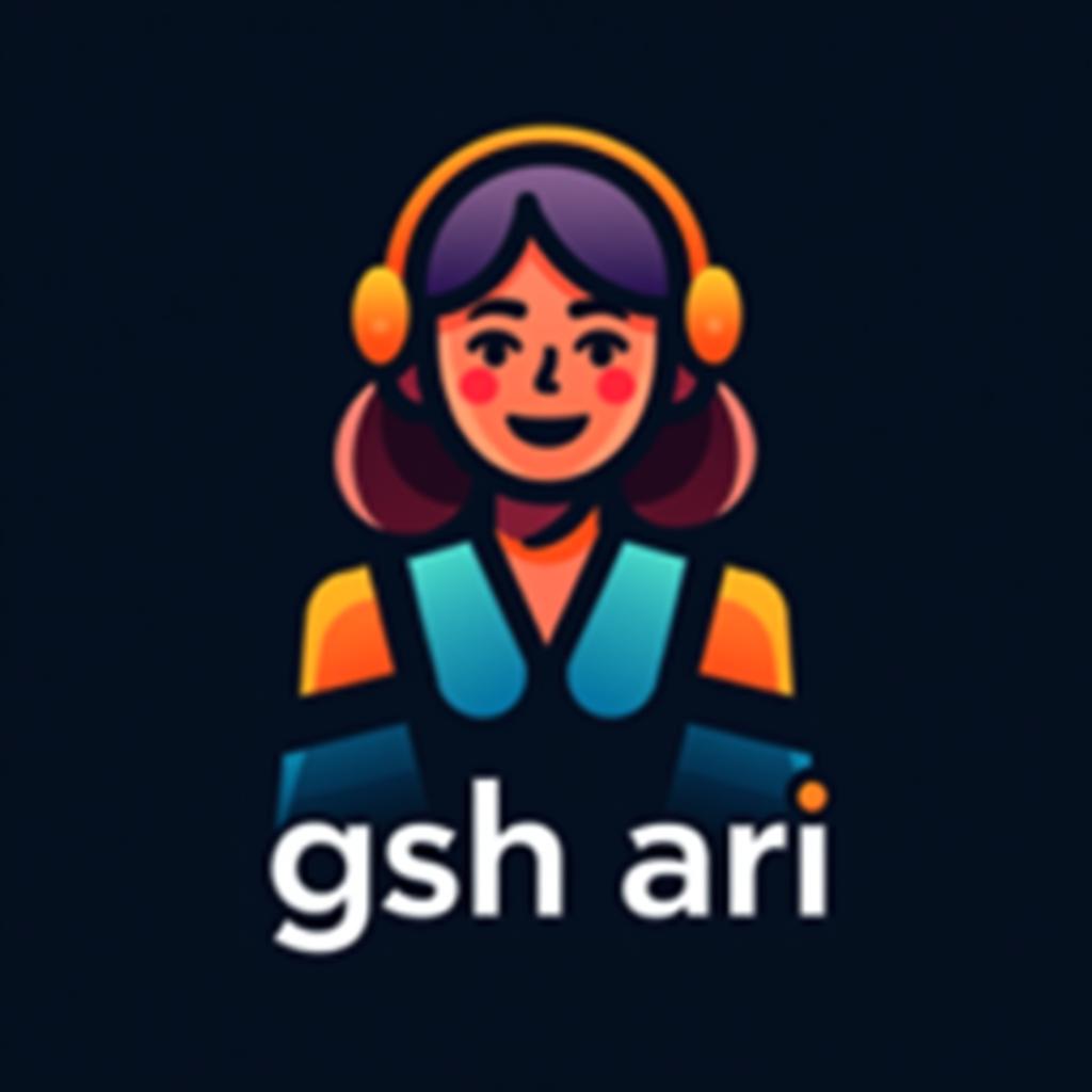  design a logo, un logo de una persona que represente el reclutamiento de candidatos para ofertas laborales, with the text 'gsh ari'.