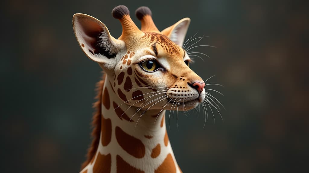  cat with giraffe head ar 16:9 {prompt}, maximum details