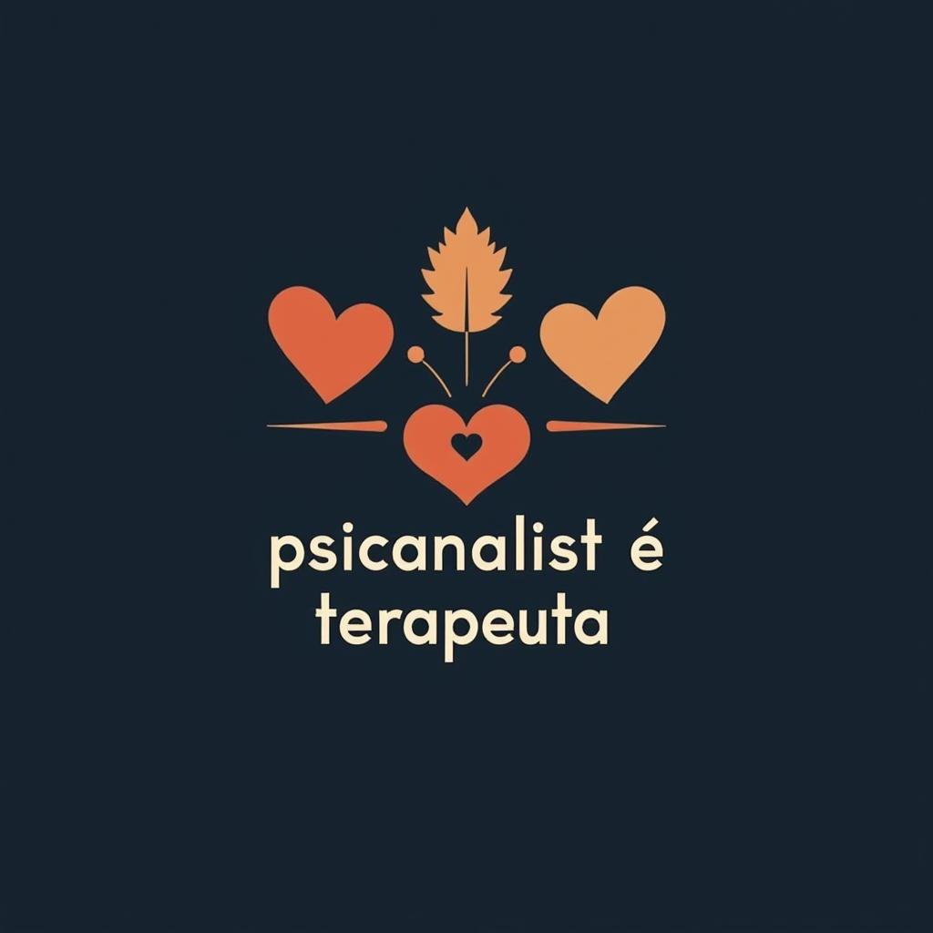  design a logo, psicanalista é terapeuta , with the text 'psicanalista e terapeuta '.