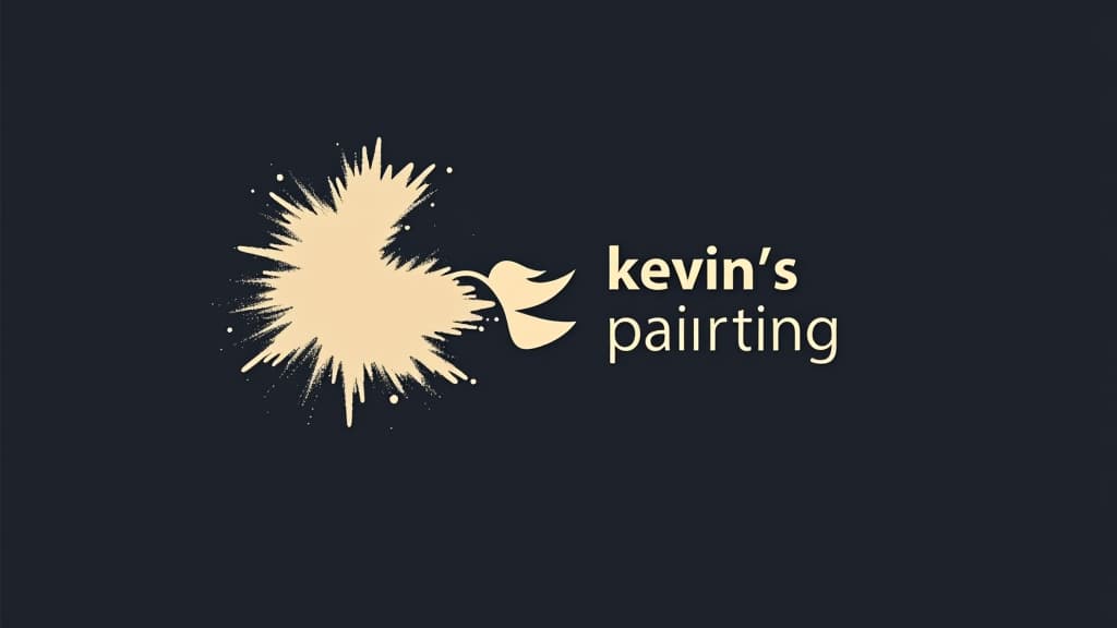  design a logo, in a minimalism style. painting service, with the text 'kevin’s painting '.