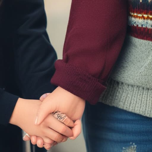 Two people holding each other hand written name Tina Esy