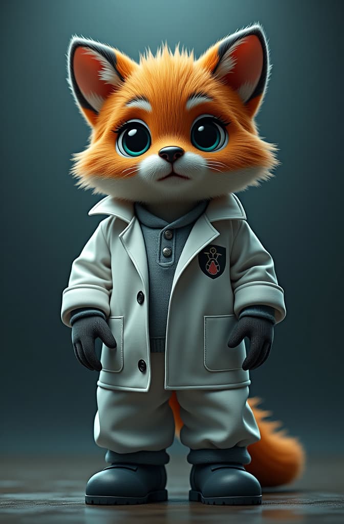  imagem mascote quimica hyperrealistic, full body, detailed clothing, highly detailed, cinematic lighting, stunningly beautiful, intricate, sharp focus, f/1. 8, 85mm, (centered image composition), (professionally color graded), ((bright soft diffused light)), volumetric fog, trending on instagram, trending on tumblr, HDR 4K, 8K