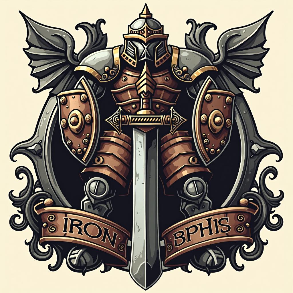  old iron brothers, (logo:1.15), hq, hightly detailed, 4k