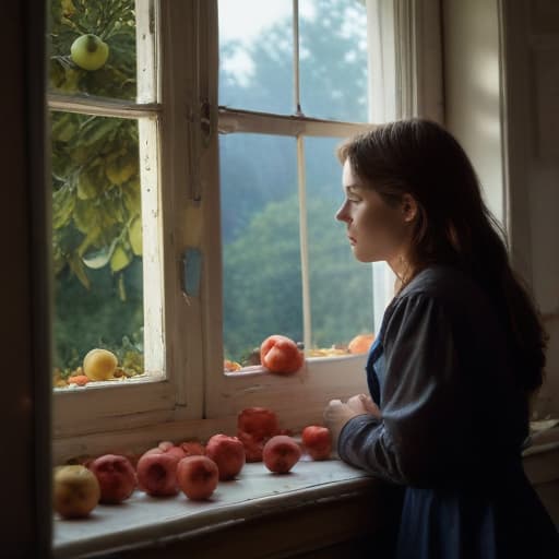 a week after the Apple Savior. At night, the lyrical heroine, who is forty years old, does not sleep the whole night, trying to write something. Through the window he watches the end of August to the sounds of falling ripe apples. Harvesting before the approaching autumn resembles a mysterious rite.