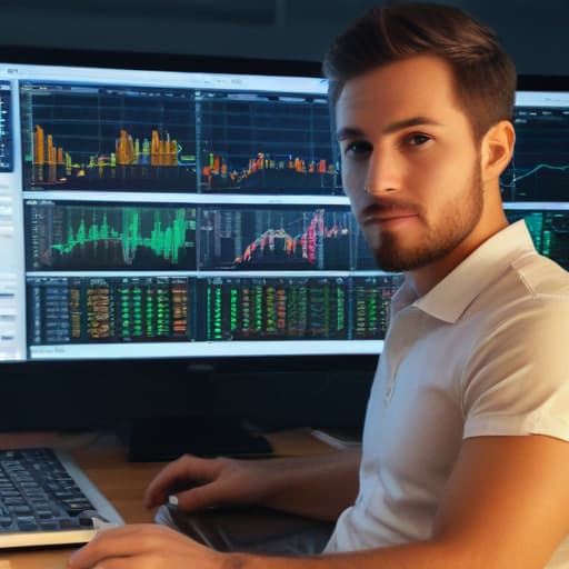 generate a photo of a crypto trader