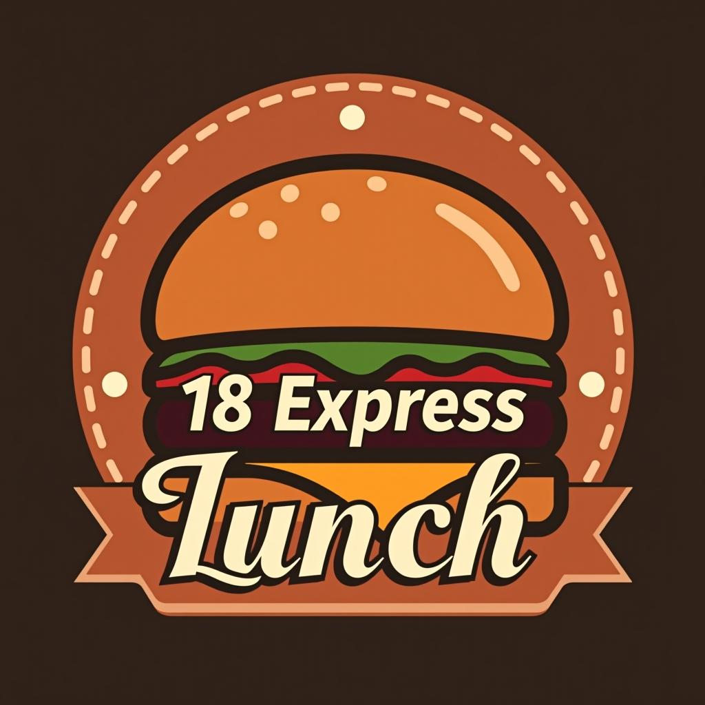  design a logo, vintage y moderno , referente a comida pero tipo lunch , with the text '18 express '.