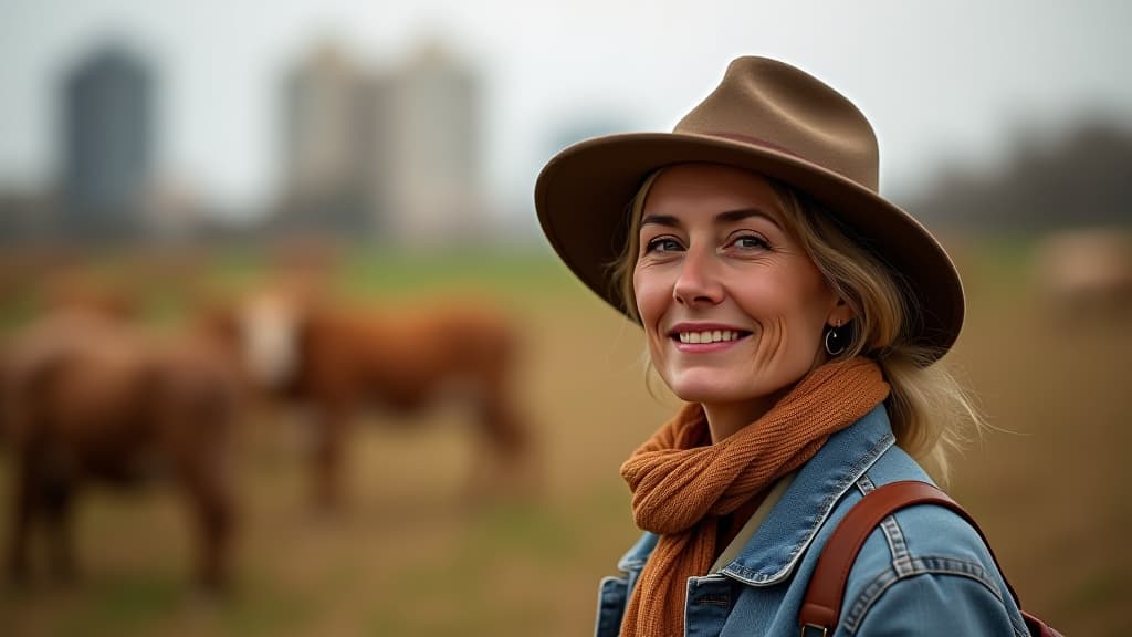  a woman supporting the farmers' strike