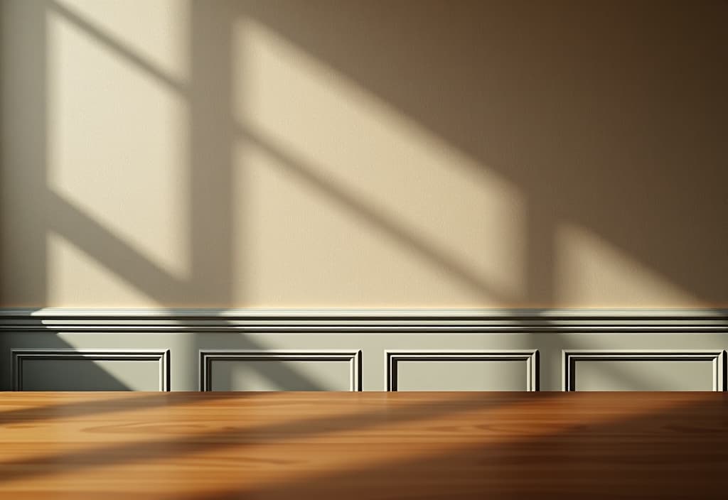  a landscape photo of a close up of a dining room wall texture, showing a subtle, two tone paint technique that complements the grain of a wooden dining table in the foreground hyperrealistic, full body, detailed clothing, highly detailed, cinematic lighting, stunningly beautiful, intricate, sharp focus, f/1. 8, 85mm, (centered image composition), (professionally color graded), ((bright soft diffused light)), volumetric fog, trending on instagram, trending on tumblr, HDR 4K, 8K