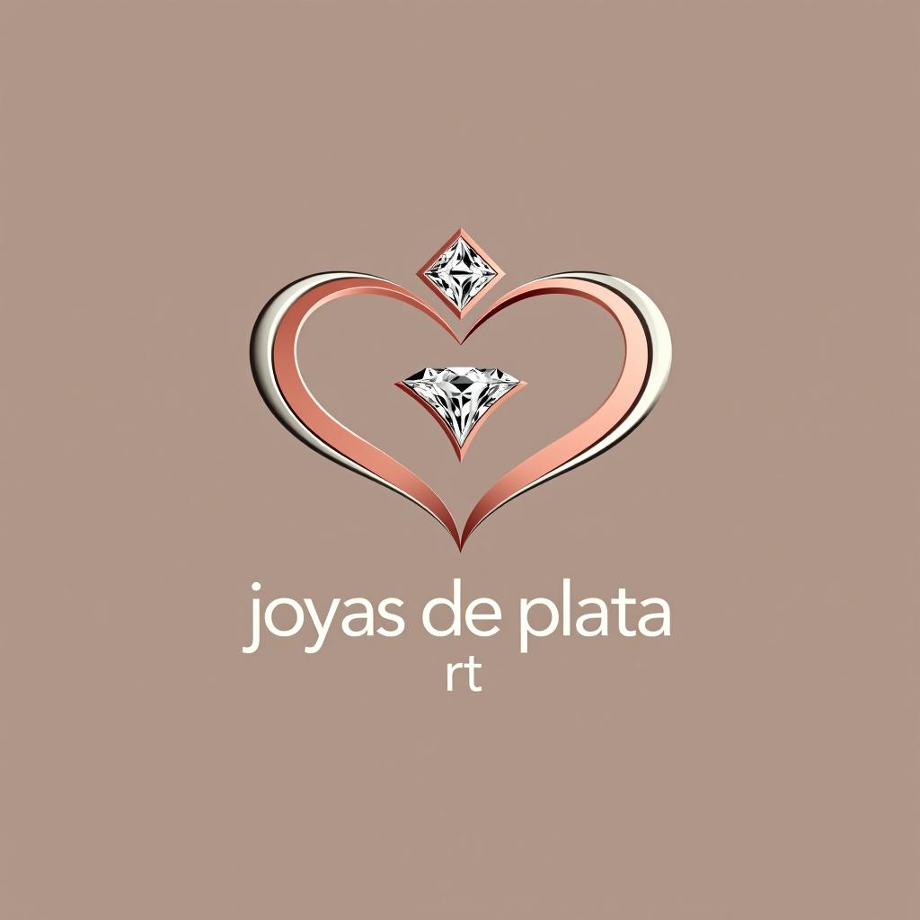  design a logo, un logo para una tienda de joyas de plata, con colores rosado, dorado y plateado, un logo que de confianza , with the text 'joyas de plata rt'.