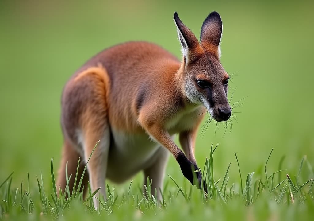  the red necked wallaby eats grass bennett s wallaby macropus rufogriseus