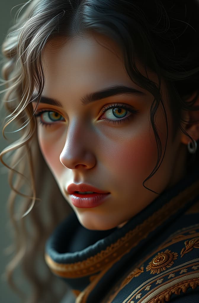  عائلة, realistic, portrait, art by donato giancola and greg rutkowski, realistic face, digital art, trending on artstation hyperrealistic, full body, detailed clothing, highly detailed, cinematic lighting, stunningly beautiful, intricate, sharp focus, f/1. 8, 85mm, (centered image composition), (professionally color graded), ((bright soft diffused light)), volumetric fog, trending on instagram, trending on tumblr, HDR 4K, 8K