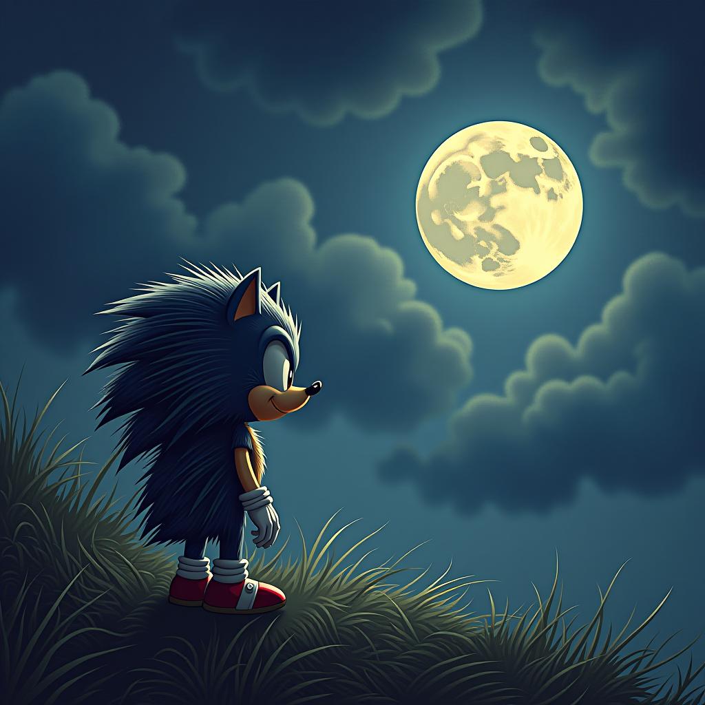  the hedgehog and the moon.