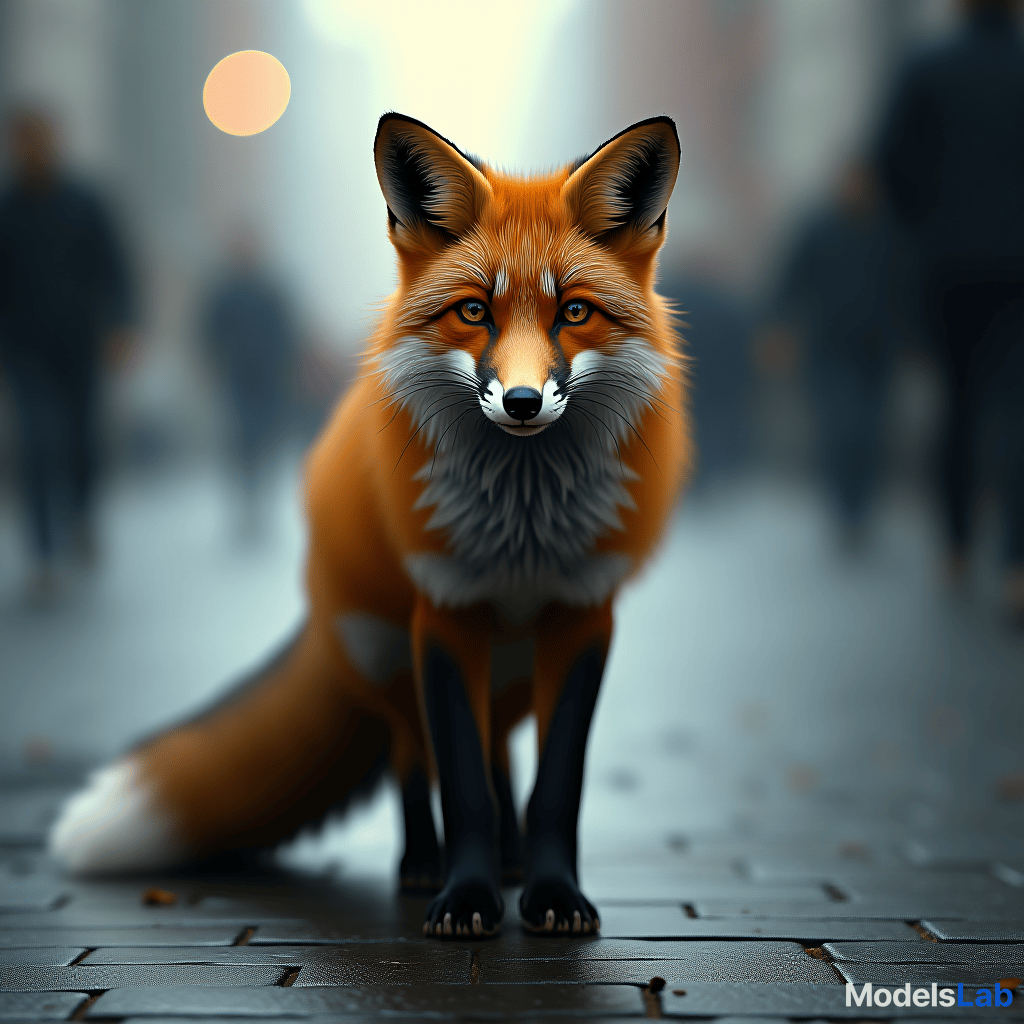  fox on street hyperrealistic, full body, detailed clothing, highly detailed, cinematic lighting, stunningly beautiful, intricate, sharp focus, f/1. 8, 85mm, (centered image composition), (professionally color graded), ((bright soft diffused light)), volumetric fog, trending on instagram, trending on tumblr, HDR 4K, 8K