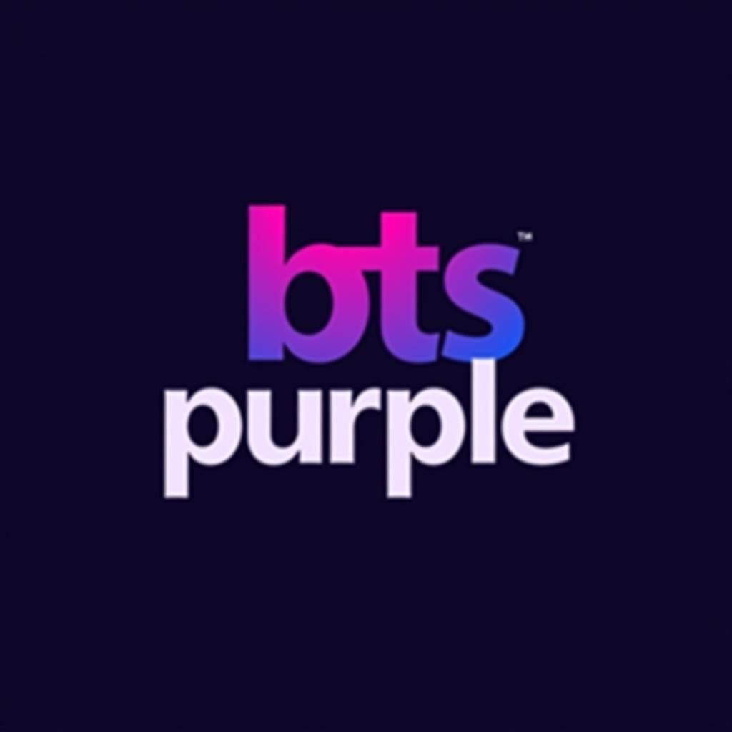  design a logo, bts, with the text 'purple logo'.