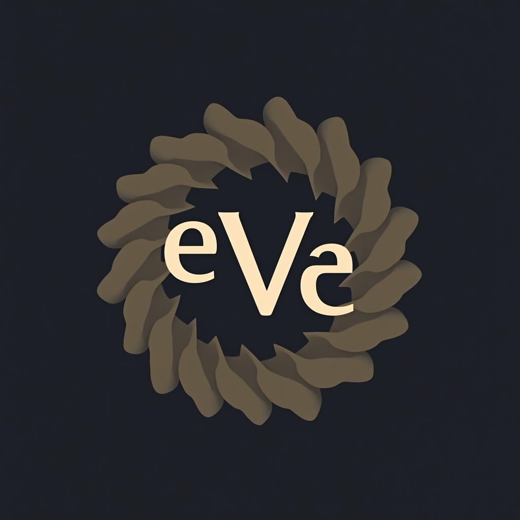  design a logo, レッドホットチリペッパー 5人 いつまでも最強, with the text 'eva'.