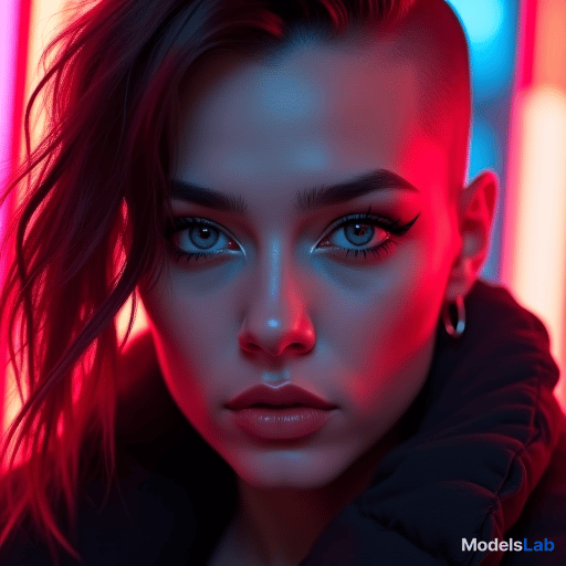  ultra realistic close up portrait ((beautiful pale cyberpunk female with heavy black eyeliner)), blue eyes, shaved side haircut, hyper detail, cinematic lighting, magic neon, dark red city, canon eos r3, nikon, f/1.4, iso 200, 1/160s, 8k, raw, unedited, symmetrical balance, in frame, 8k hyperrealistic, full body, detailed clothing, highly detailed, cinematic lighting, stunningly beautiful, intricate, sharp focus, f/1. 8, 85mm, (centered image composition), (professionally color graded), ((bright soft diffused light)), volumetric fog, trending on instagram, trending on tumblr, HDR 4K, 8K