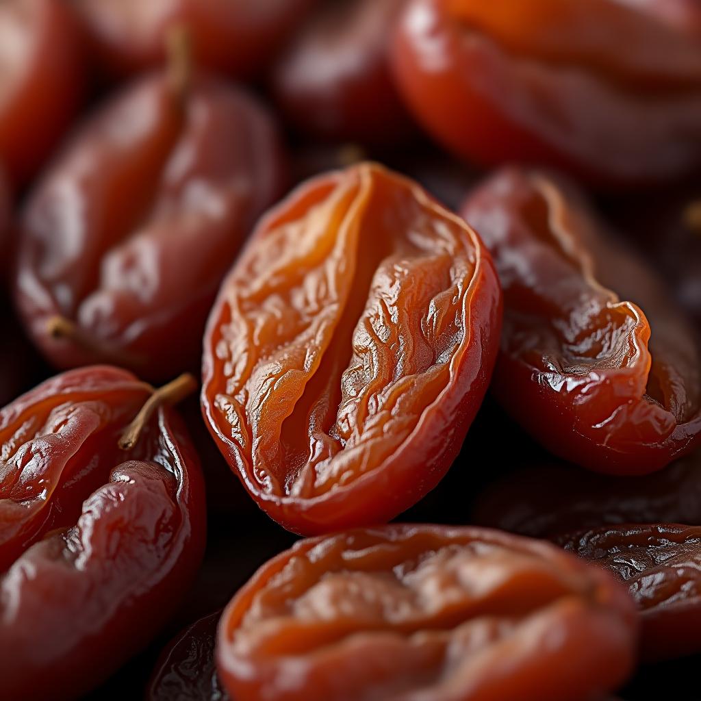  a close up of dried fruit, specifically dried plums. the fruit is brown and wrinkled, giving it a rustic and earthy appearance. concept of nostalgia and simplicity