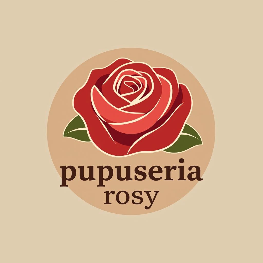  design a logo, , with the text 'pupuseria rosy'.