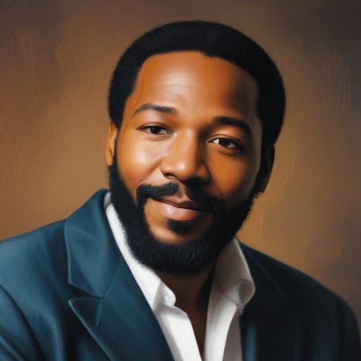 Marvin Gaye in Oil painting style