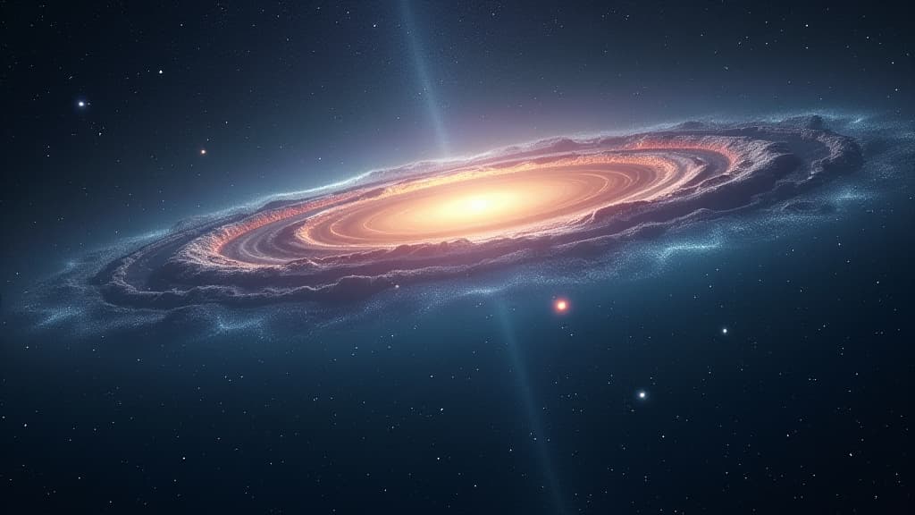  a depiction of intergalactic space, illustrating the enormous distances between galaxies, with glowing celestial islands scattered throughout the void. hyperrealistic, full body, detailed clothing, highly detailed, cinematic lighting, stunningly beautiful, intricate, sharp focus, f/1. 8, 85mm, (centered image composition), (professionally color graded), ((bright soft diffused light)), volumetric fog, trending on instagram, trending on tumblr, HDR 4K, 8K