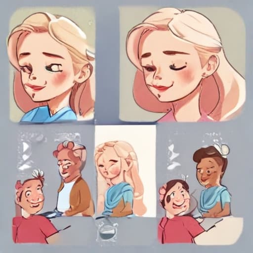 illustration, (well being and self care guide), Disney animation style, 2D